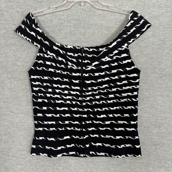 Cache LUXE Stretch Fitted Formal Top Womens 12 Off the Shoulder Cocktail Party - Picture 5 of 12